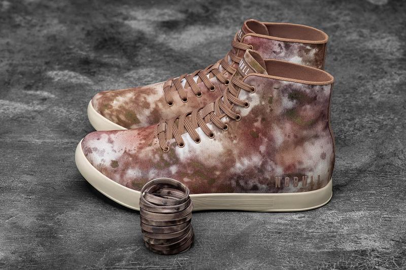 Copper Nobull High-Top Earth Tie-Dye Canvas Women's Trainers | CA Z2058U